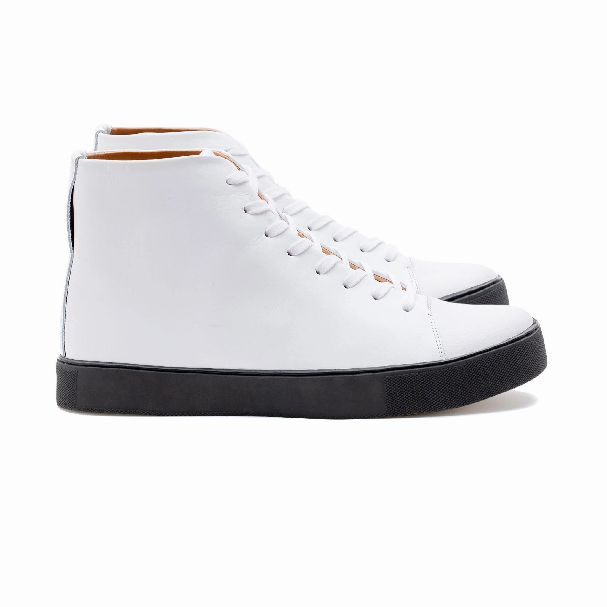 Abington Hi Toe Cap - All White Calf