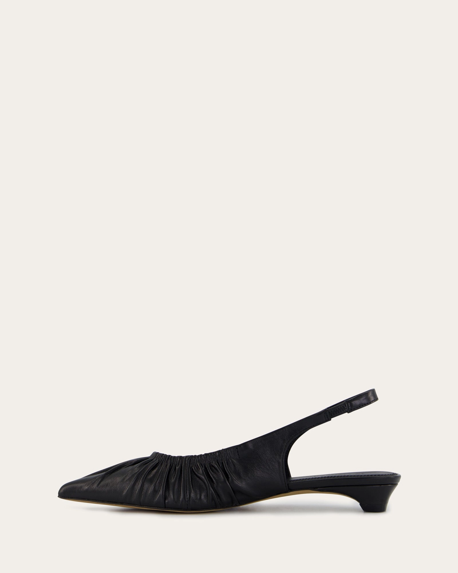 ADALINE DRESS FLATS BLACK LEATHER