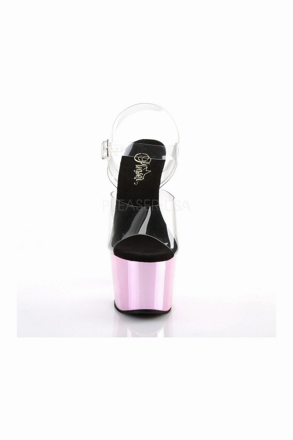 ADORE-708 Platform Sandal  | Clear Vinyl
