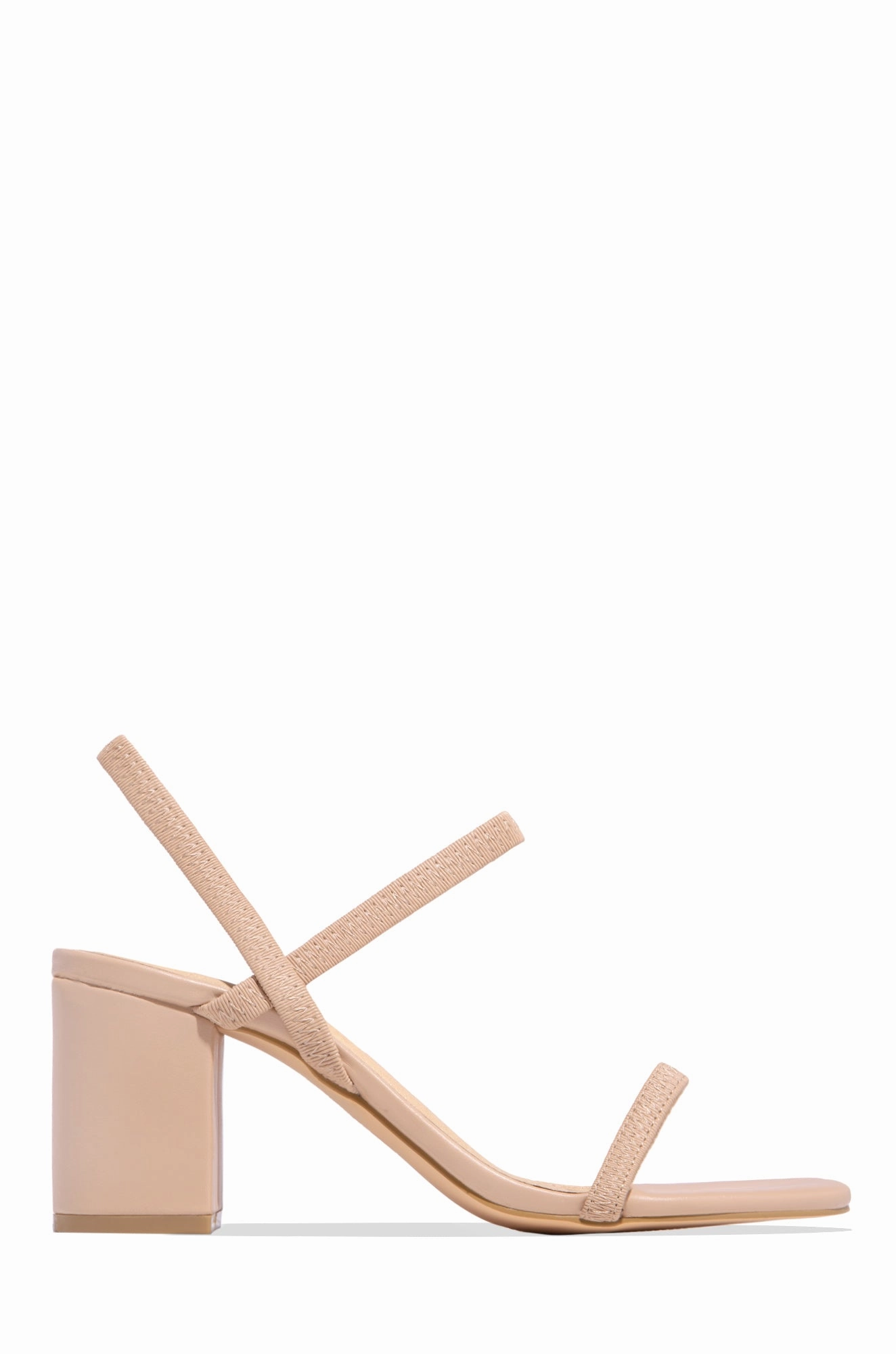 All Gossip Block Mid Heels - Nude