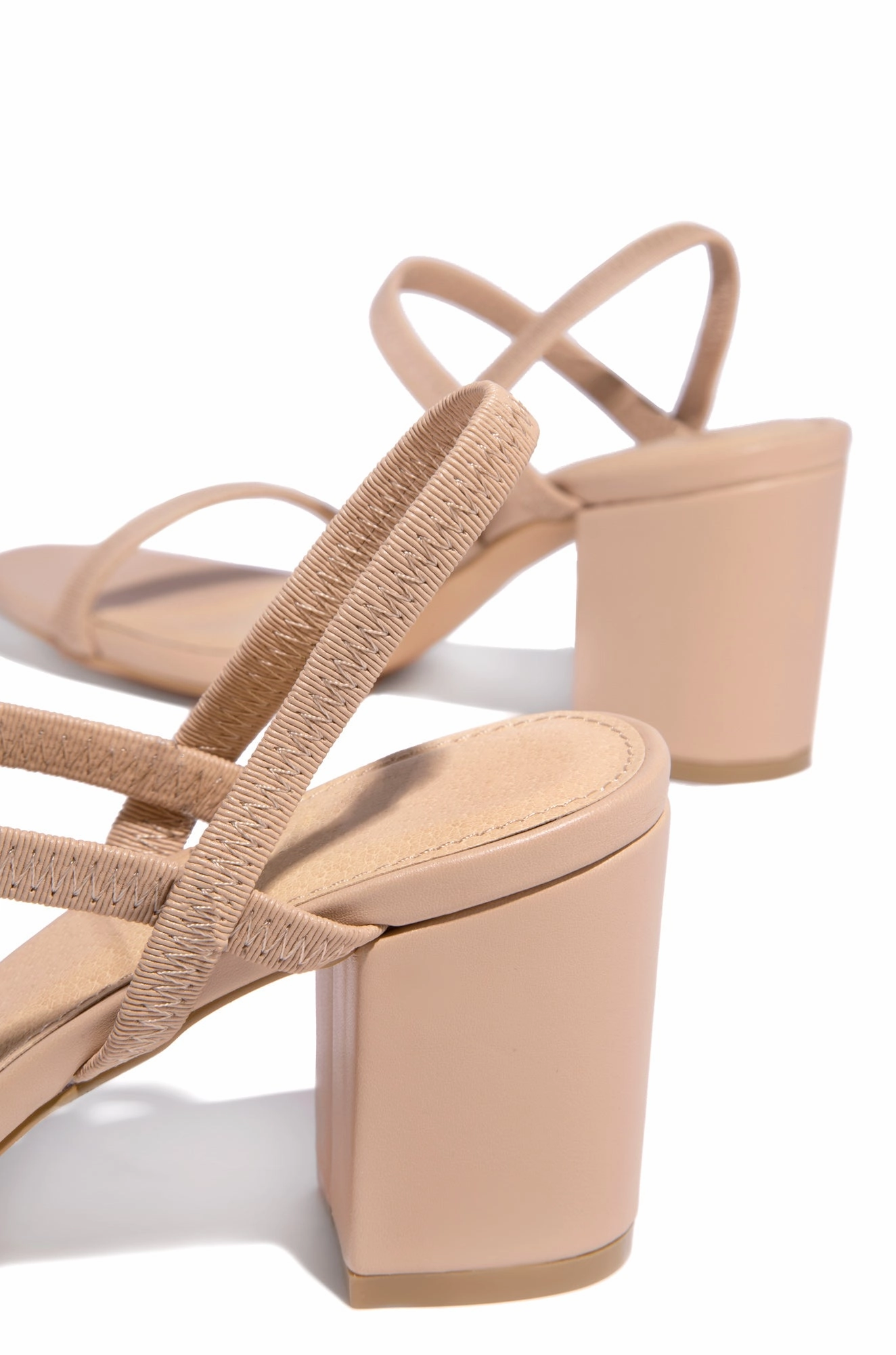 All Gossip Block Mid Heels - Nude