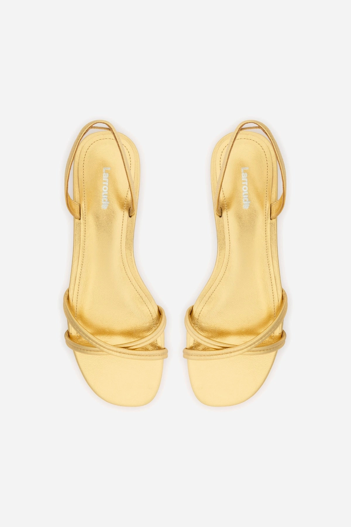 Annie Flat In Gold Metallic Leather