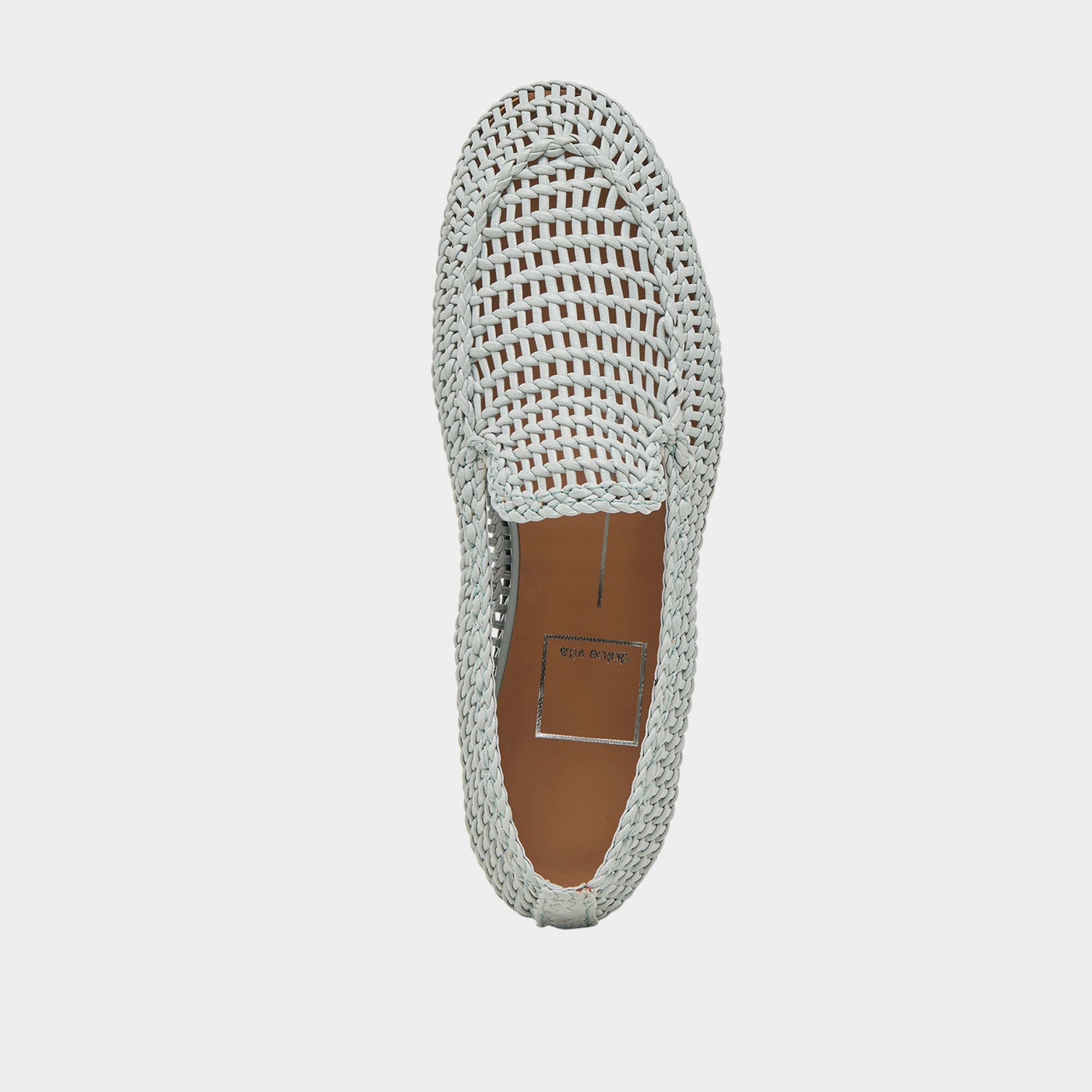 ARMOND FLATS SKY BLUE WOVEN LEATHER