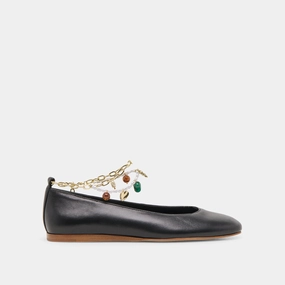 BAIDEN BALLET FLATS BLACK LEATHER