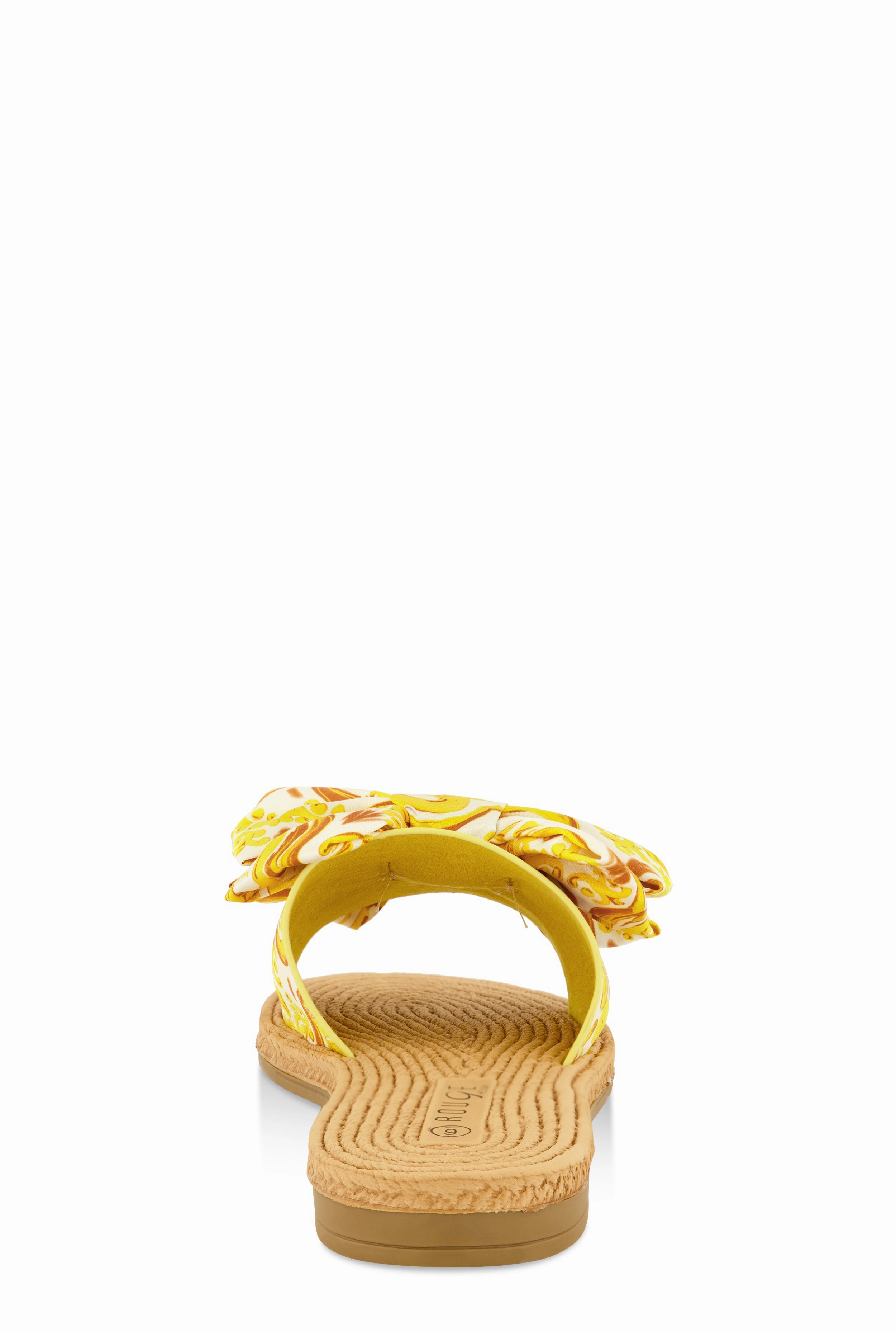 Bow Band Espadrille Slide Sandals