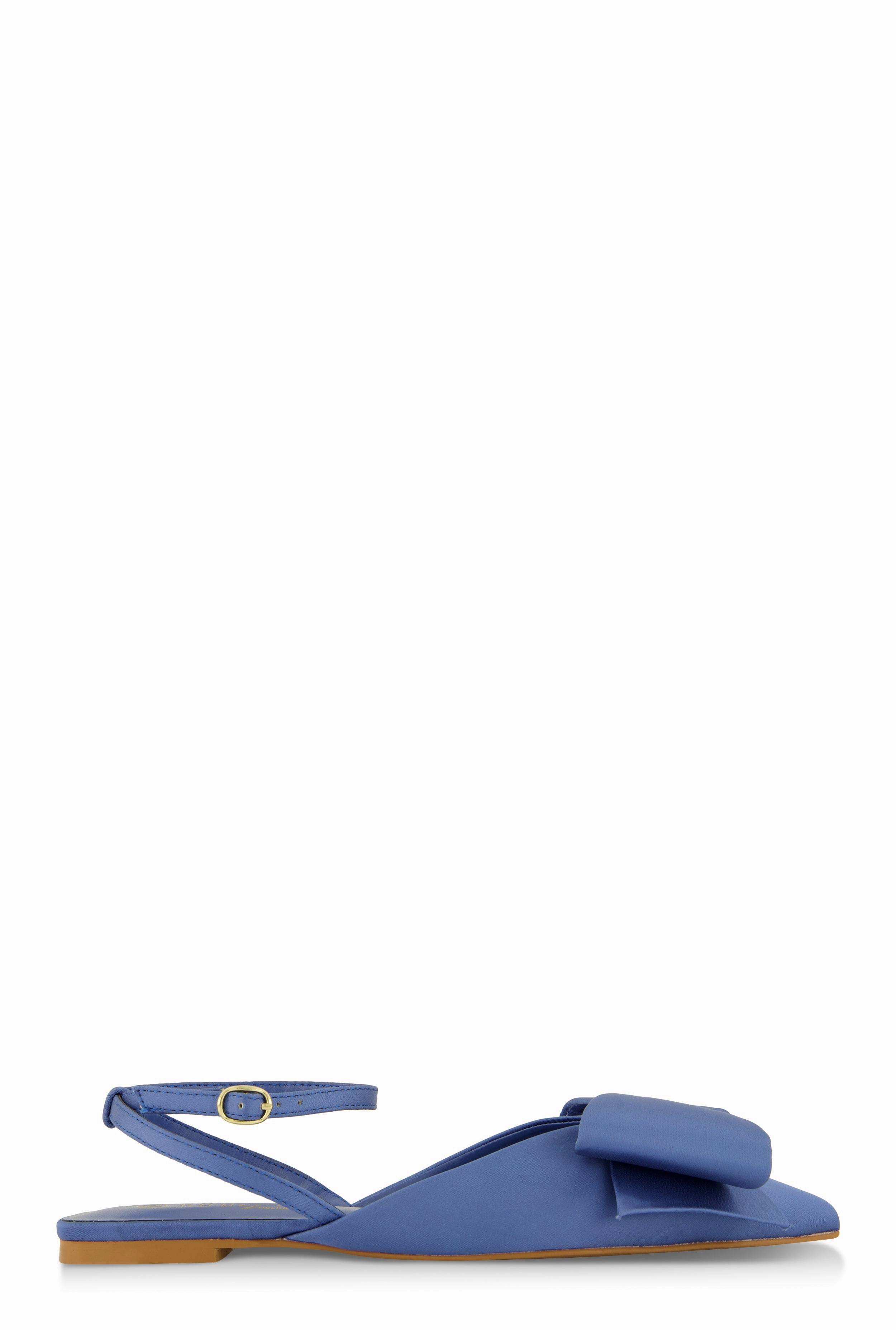Bow Pointed Toe Ankle Strap Flats