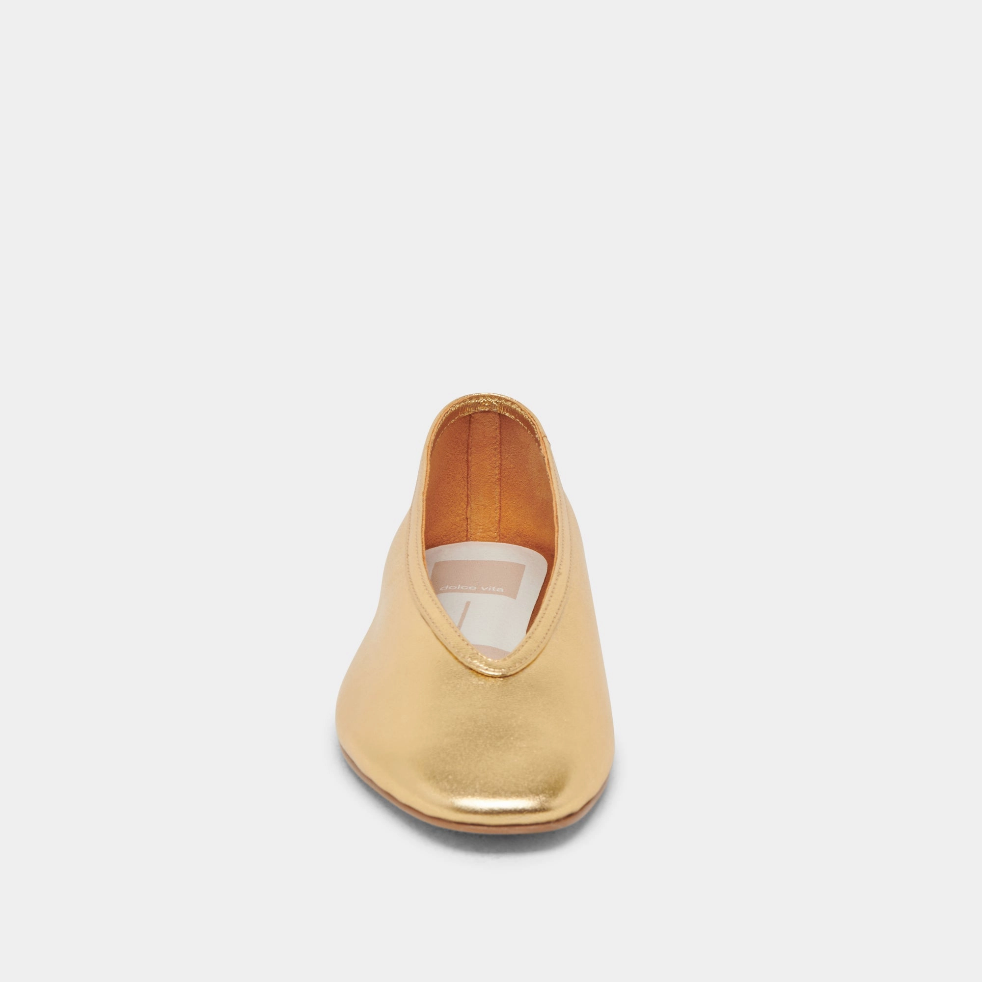 BRAIDY BALLET FLATS GOLD METALLIC LEATHER