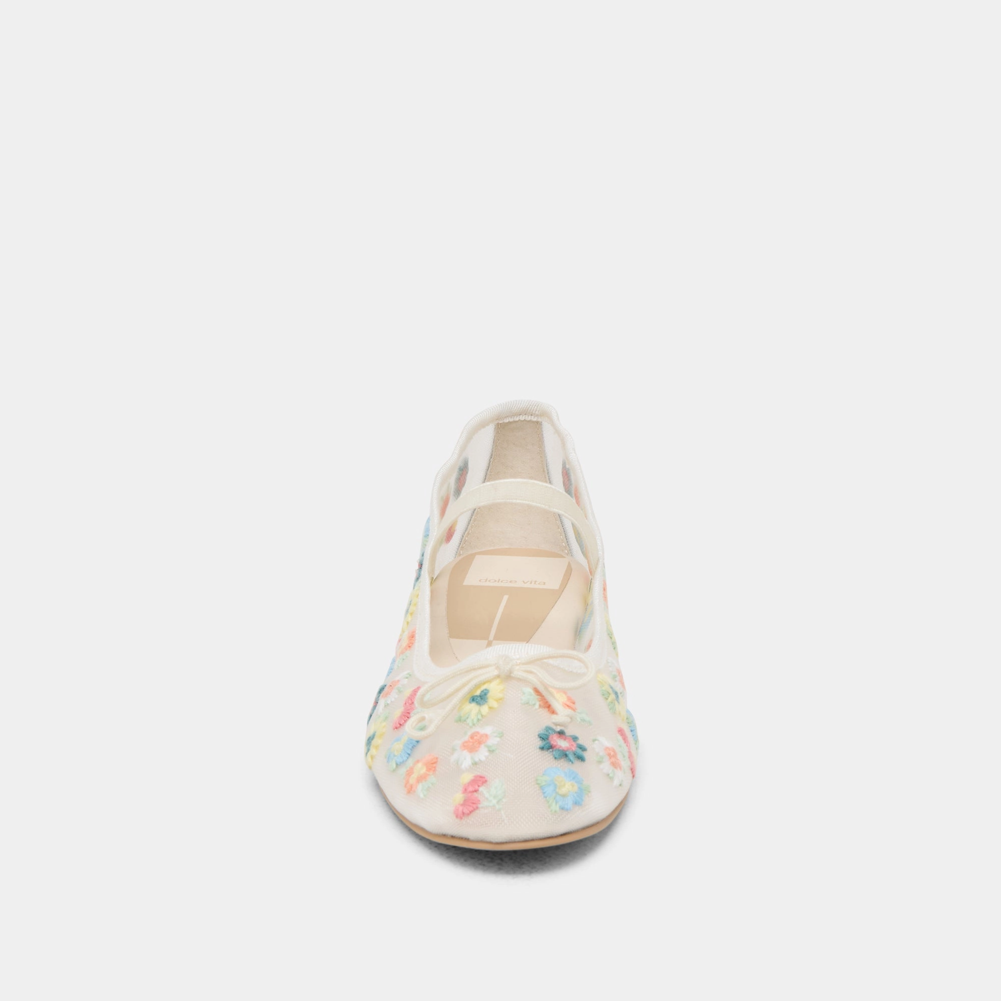 CADEL FLORAL BALLET FLATS IVORY FLORAL MESH
