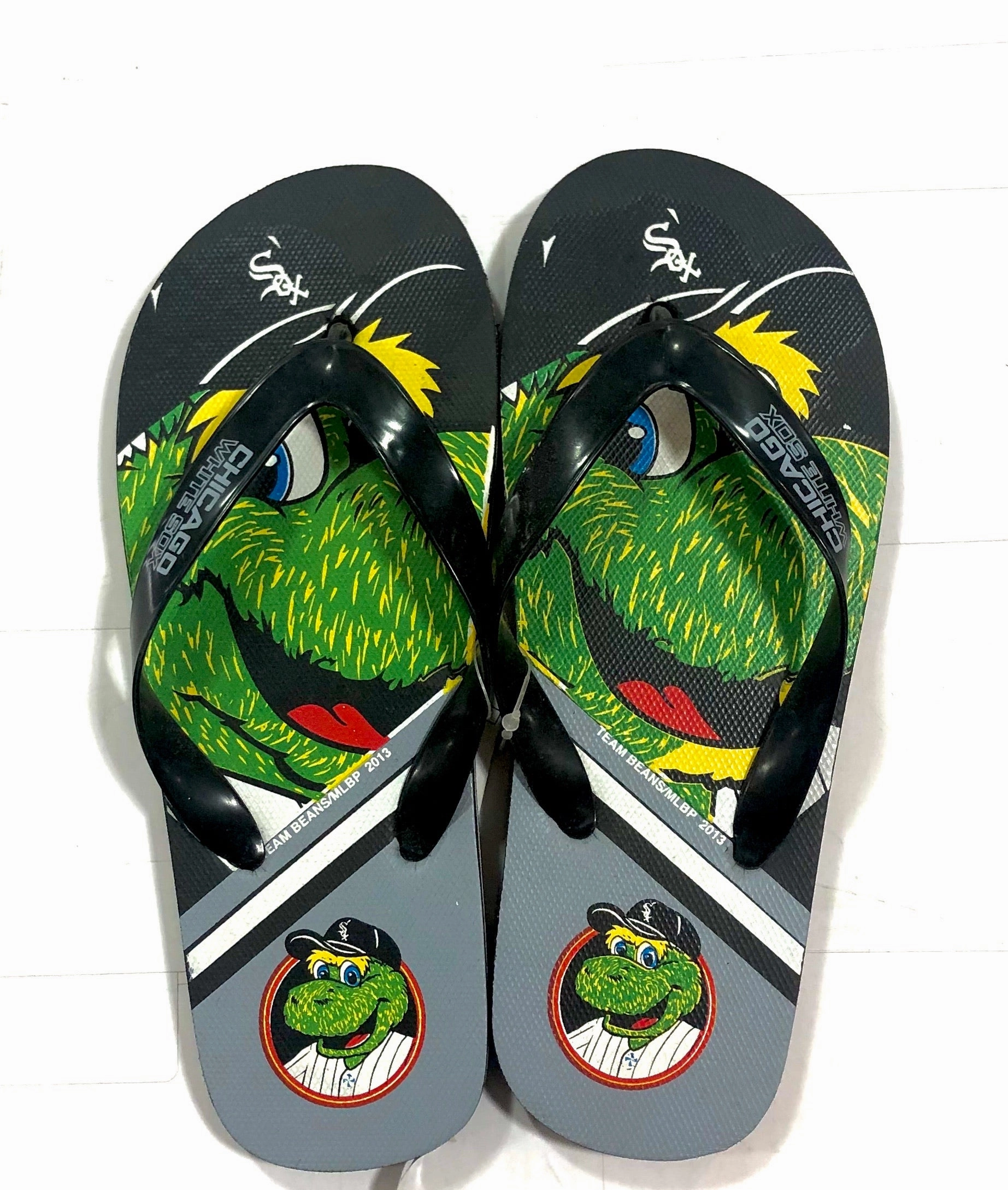 Chicago White Sox Youth Southpaw Mascot Big Logo Flip Flops
