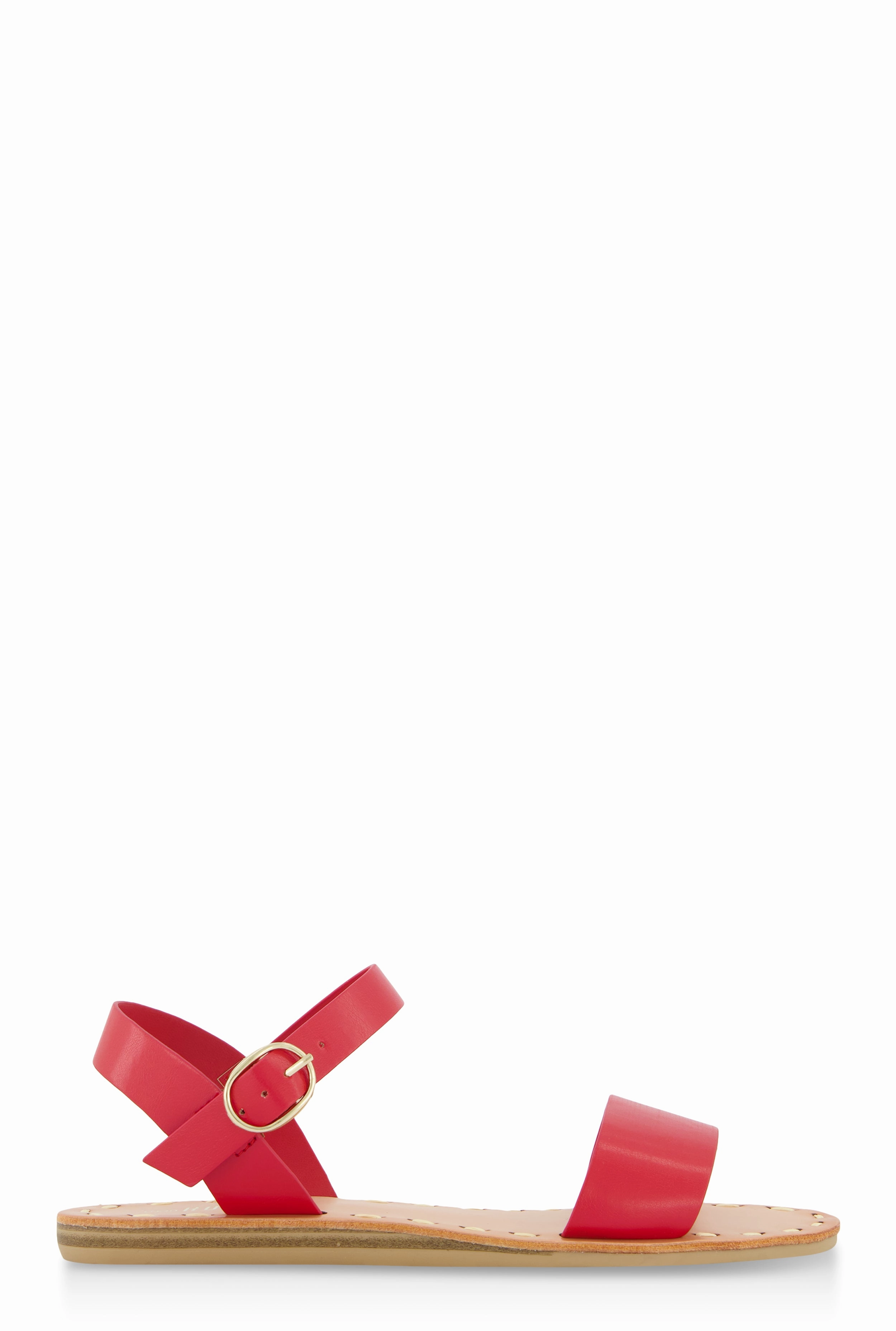 Contrast Stitch Ankle Strap Sandals