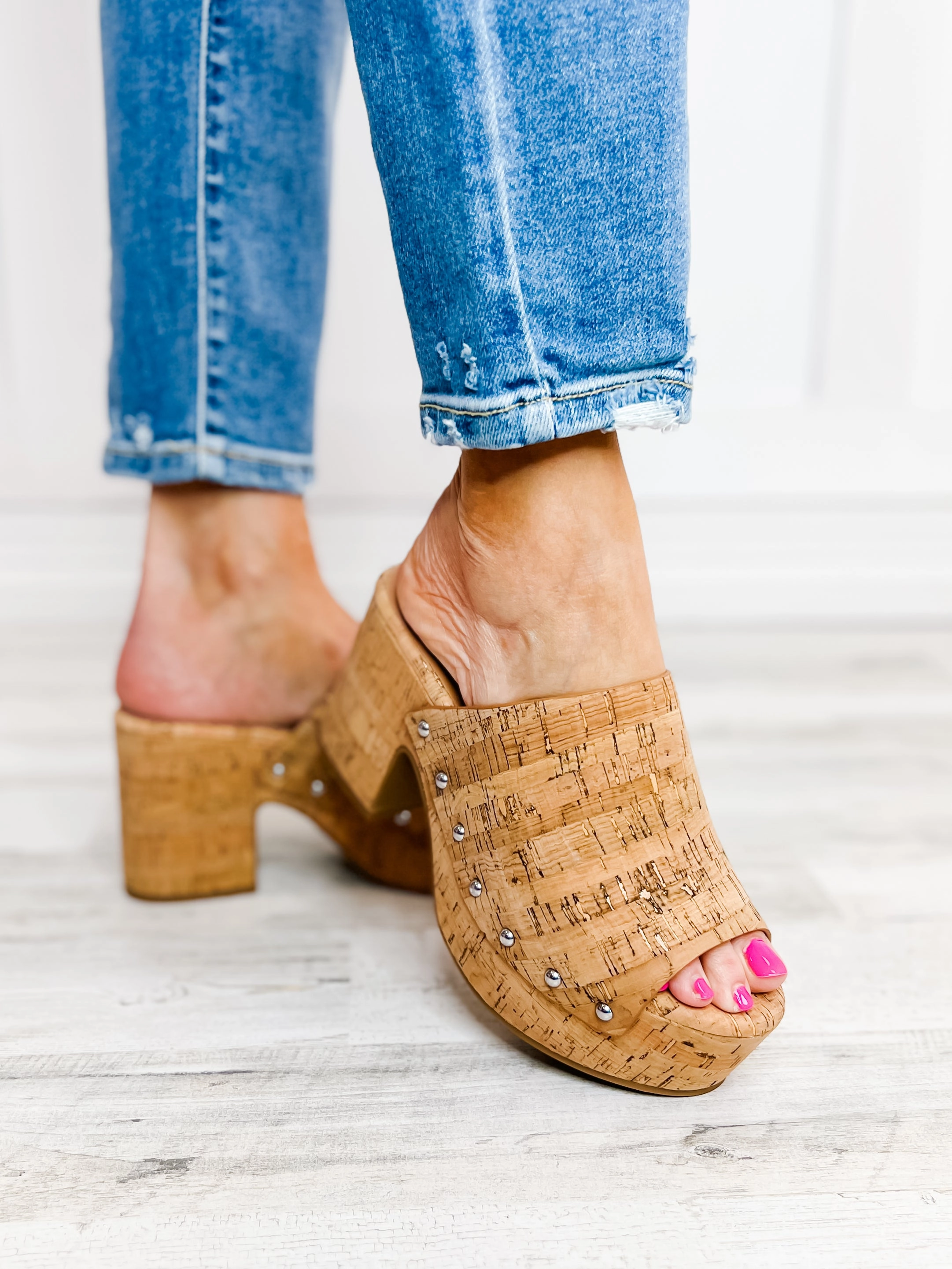 Corkys Bada Bing Clog Wedges in Cork
