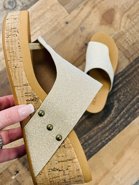 Corkys Flirty Sparkle Wedge Shoes