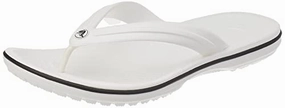 Crocs Crocband Flip-Sandalen – Unisex Flip-Sandalen für Erwachsene – Wasserdichte. schnell trocknende Flip-Flops – Weiß – Größe 37-38