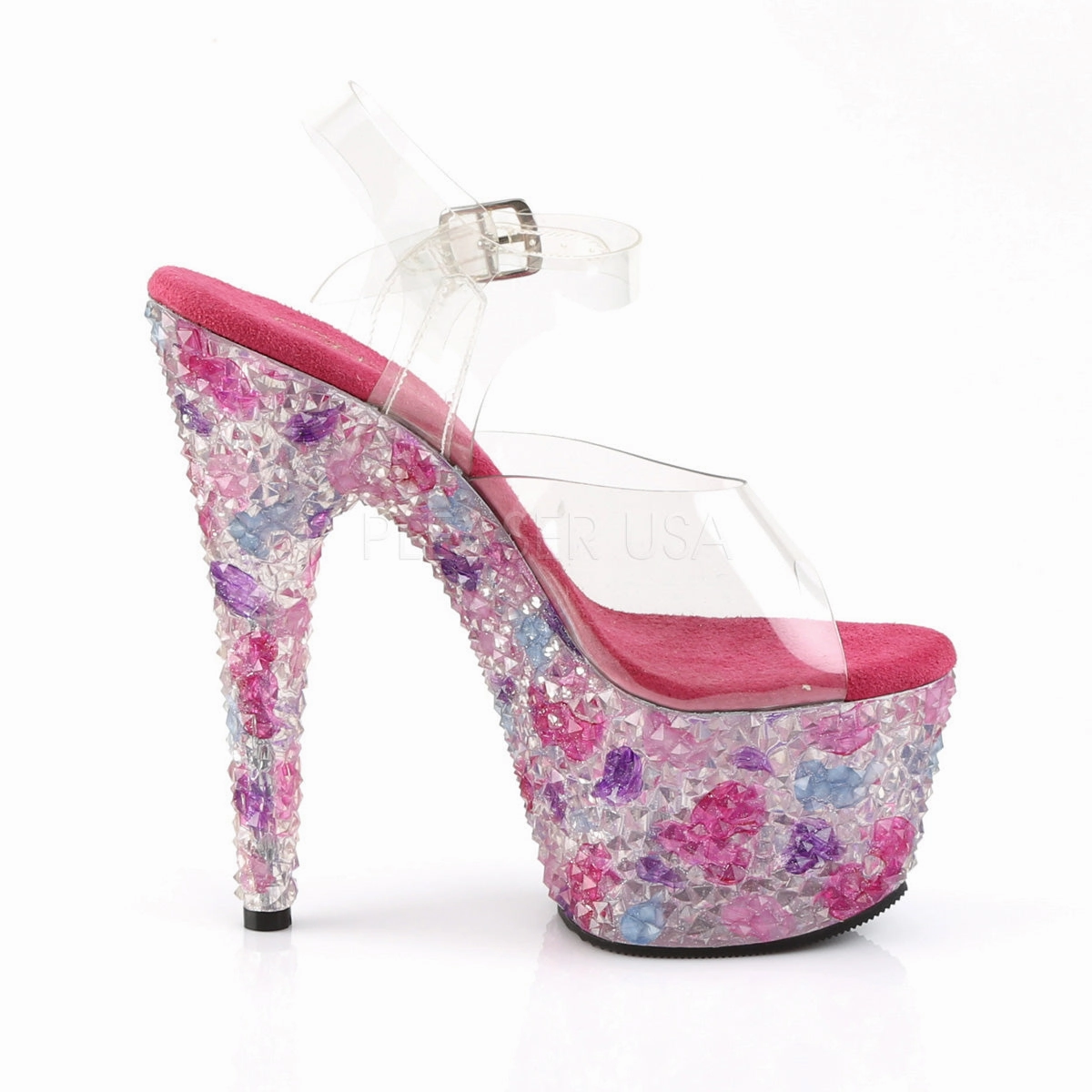 CRYSTALIZE-708  Clear/Pink Multi