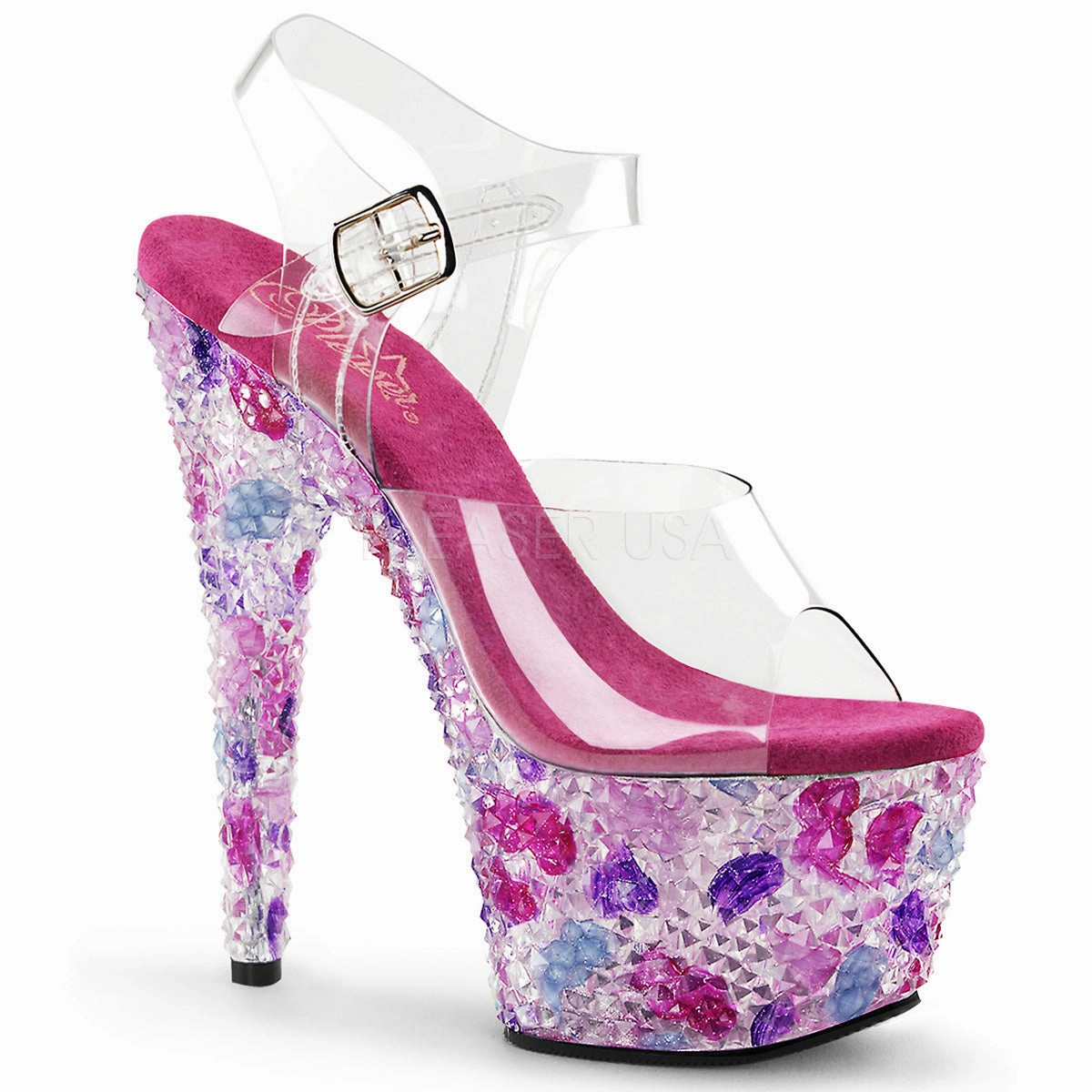 CRYSTALIZE-708  Clear/Pink Multi