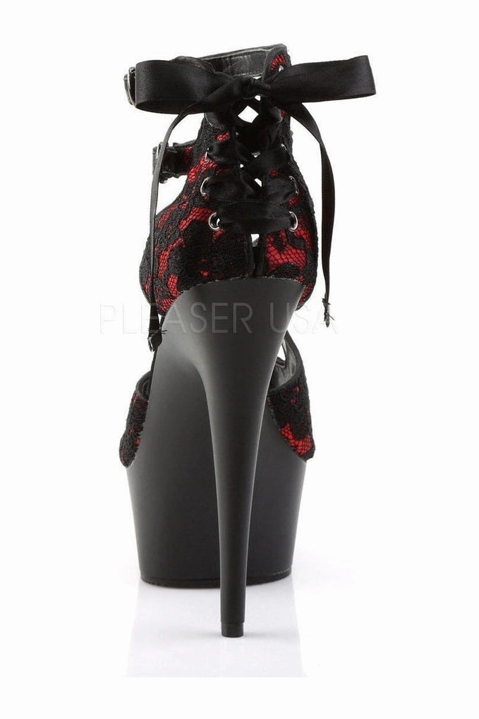 DELIGHT-678LC Platform Sandal  | Black Fabric
