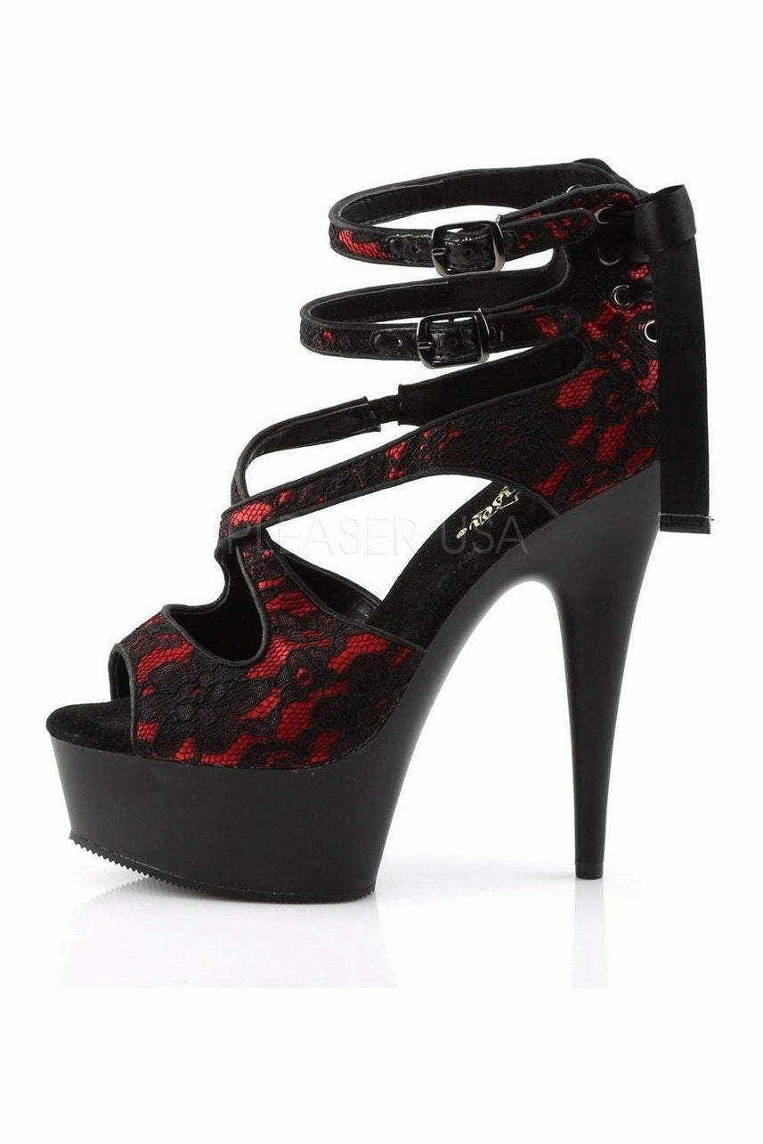 DELIGHT-678LC Platform Sandal  | Black Fabric