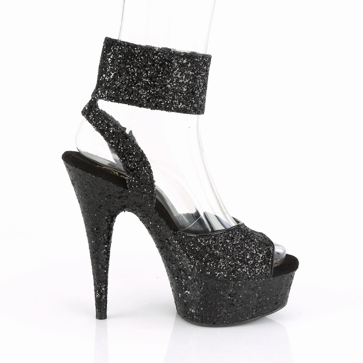 DELIGHT-691LG  Black Glitter/Black Glitter