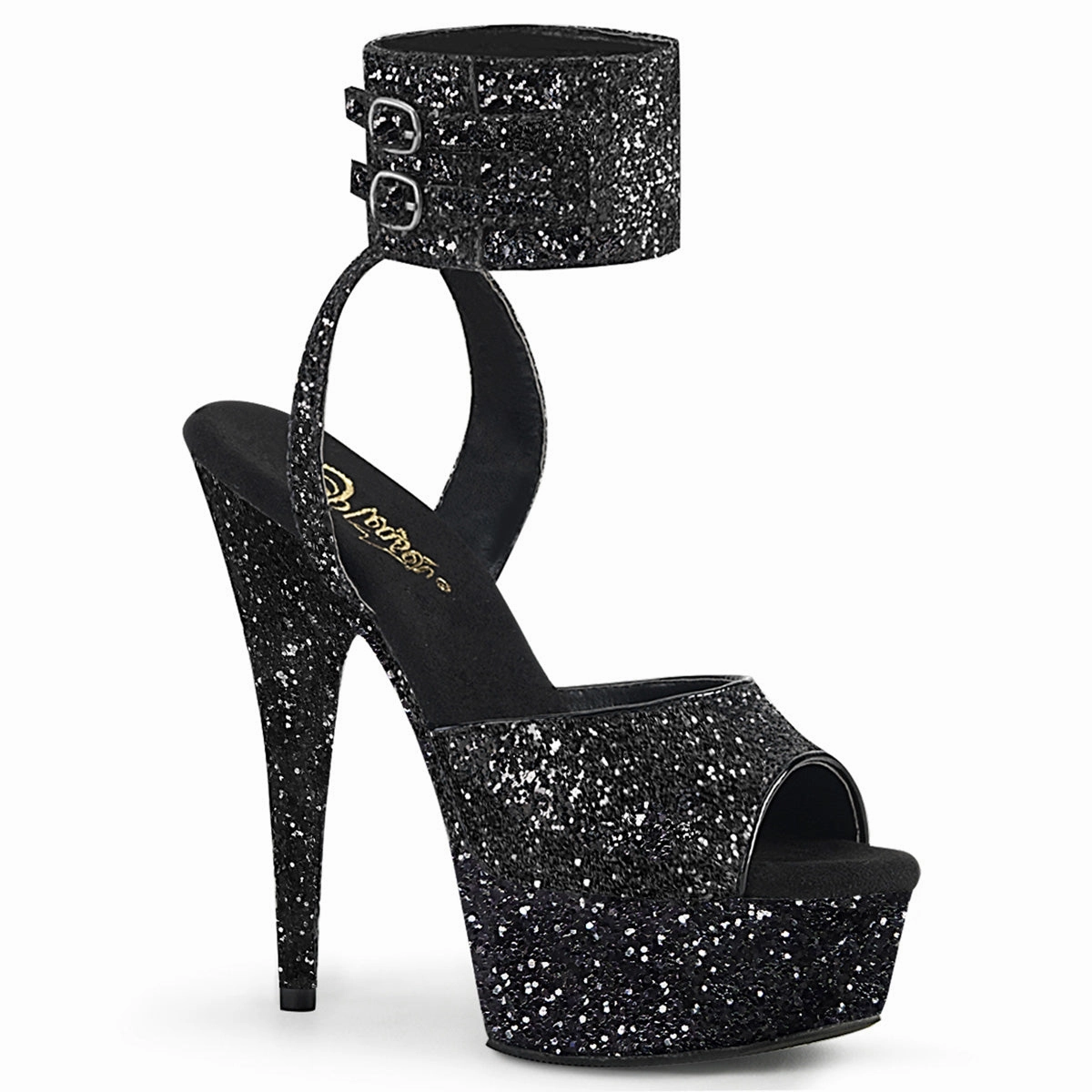 DELIGHT-691LG  Black Glitter/Black Glitter
