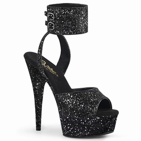 DELIGHT-691LG  Black Glitter/Black Glitter