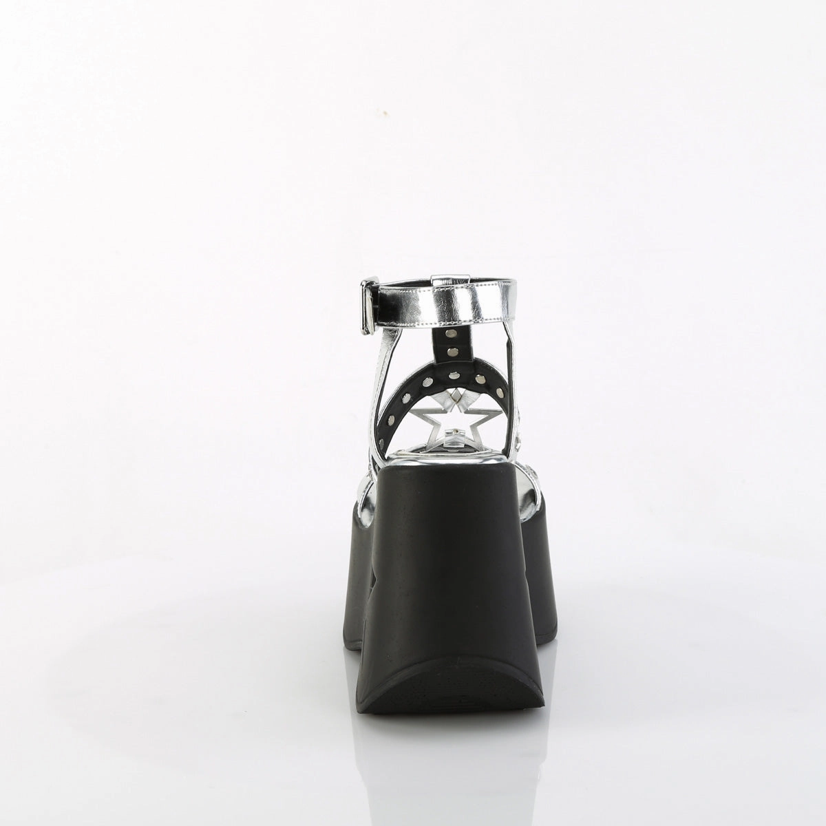 DYNAMITE-12  Silver Metallic Vegan Leather