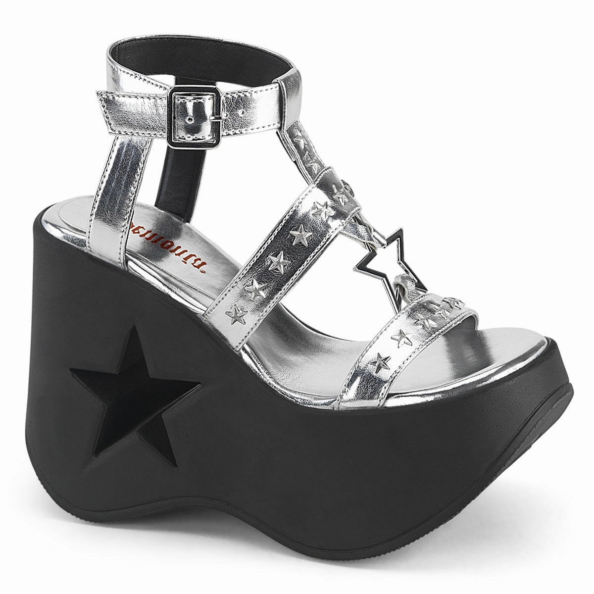 DYNAMITE-12  Silver Metallic Vegan Leather