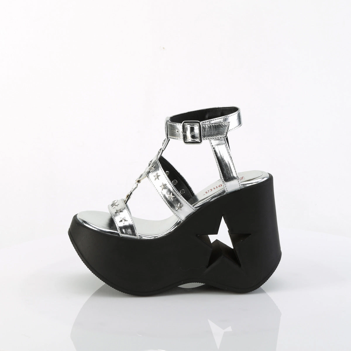 DYNAMITE-12  Silver Metallic Vegan Leather
