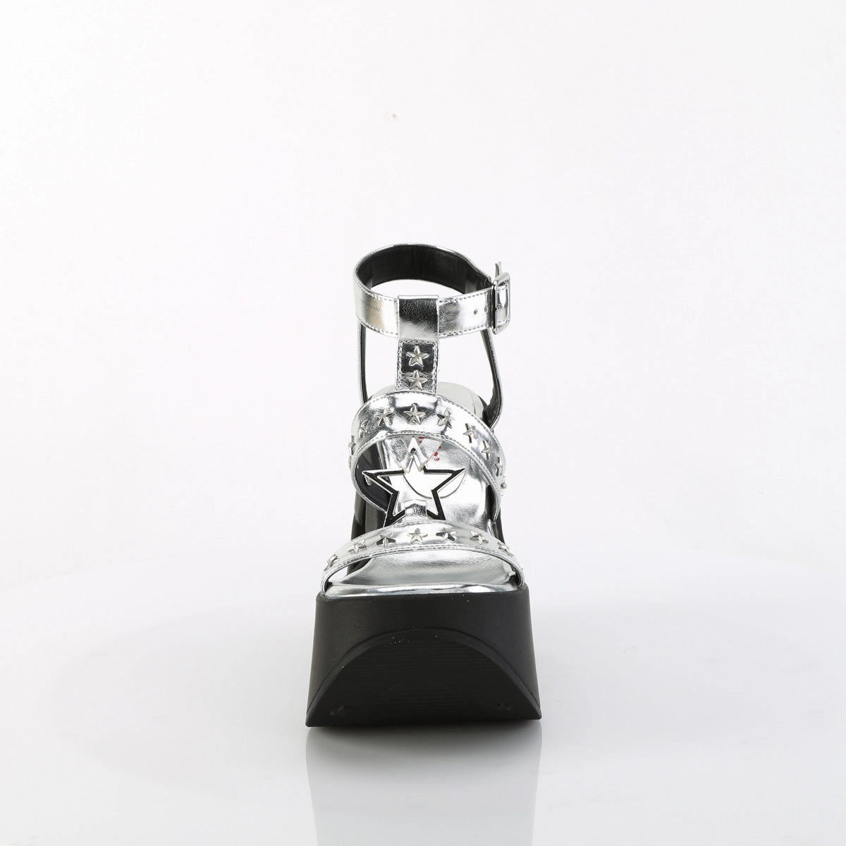 DYNAMITE-12  Silver Metallic Vegan Leather