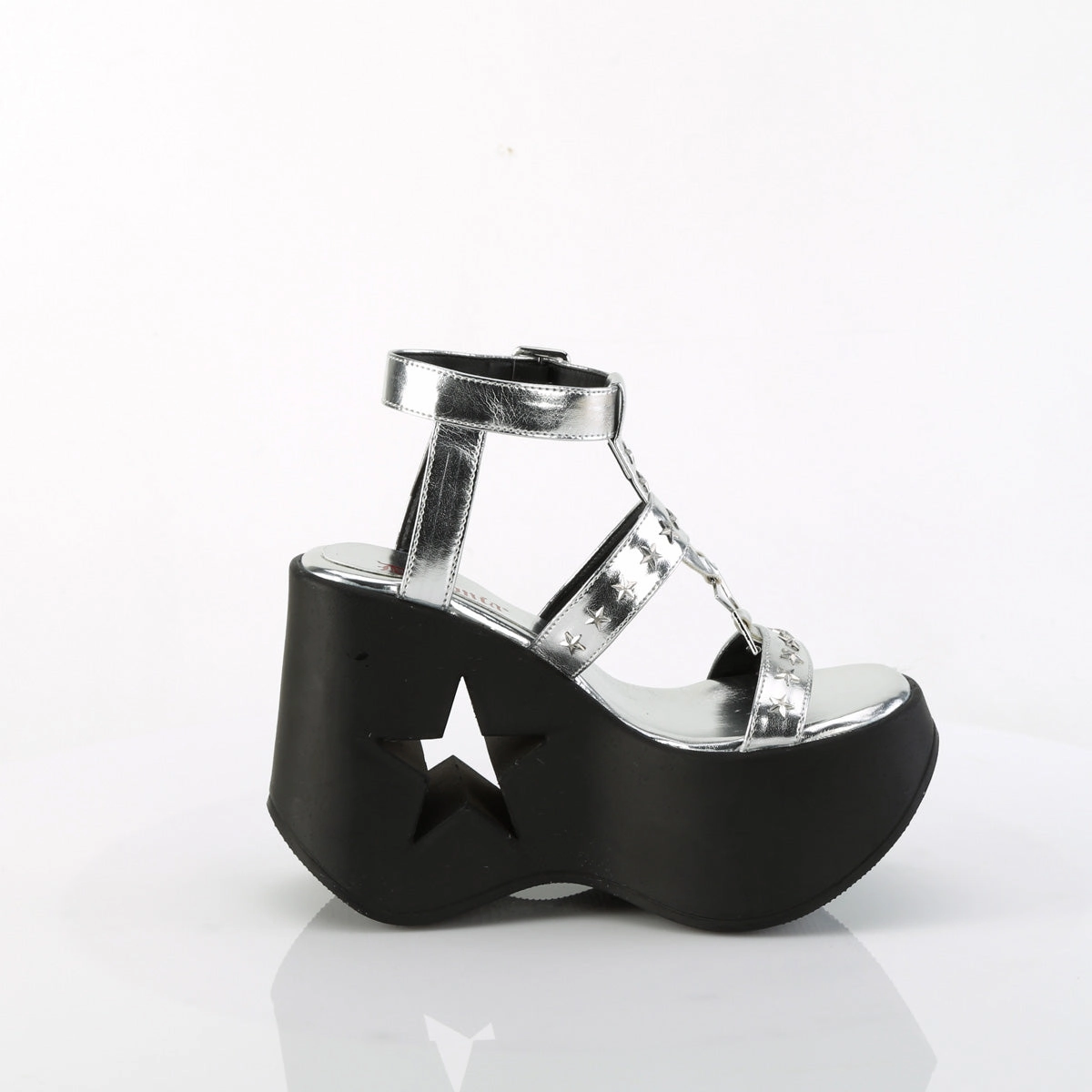DYNAMITE-12  Silver Metallic Vegan Leather