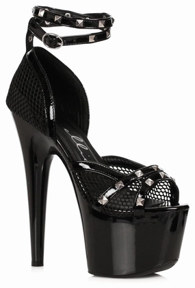 Ellie 709-SLEEK 7" Platform with Studded Ankle Strap