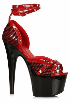 Ellie 709-SLEEK 7" Platform with Studded Ankle Strap