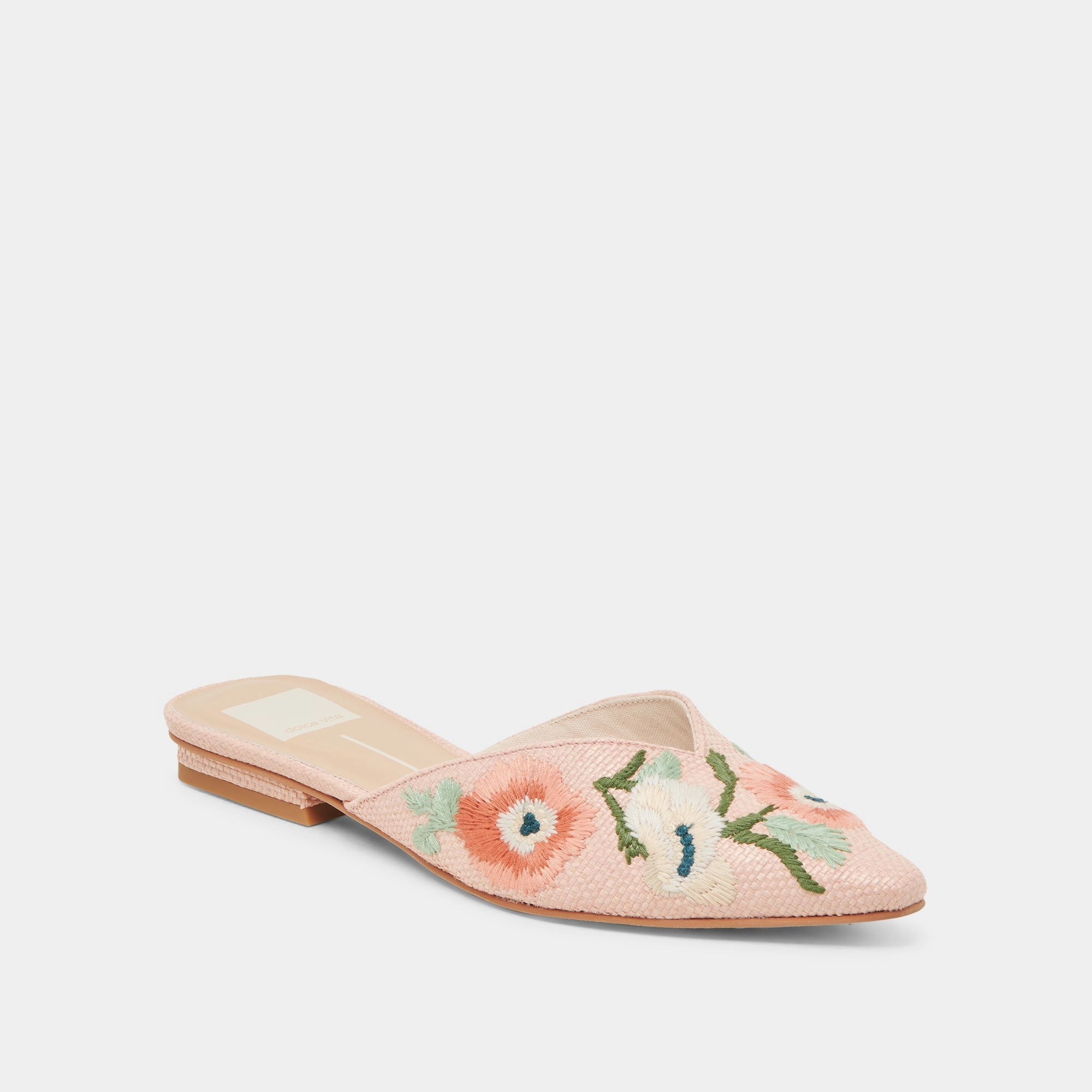 ELM FLATS PINK FLORAL RAFFIA
