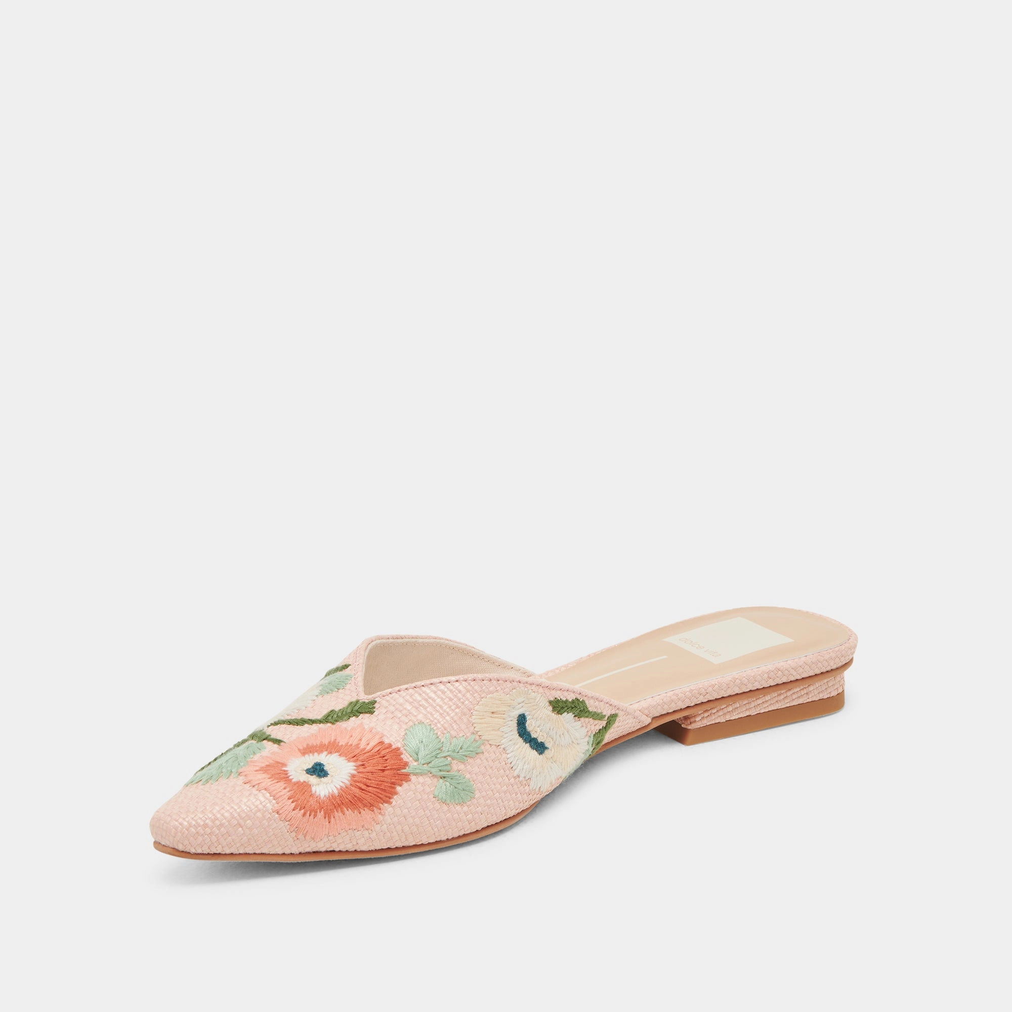 ELM FLATS PINK FLORAL RAFFIA