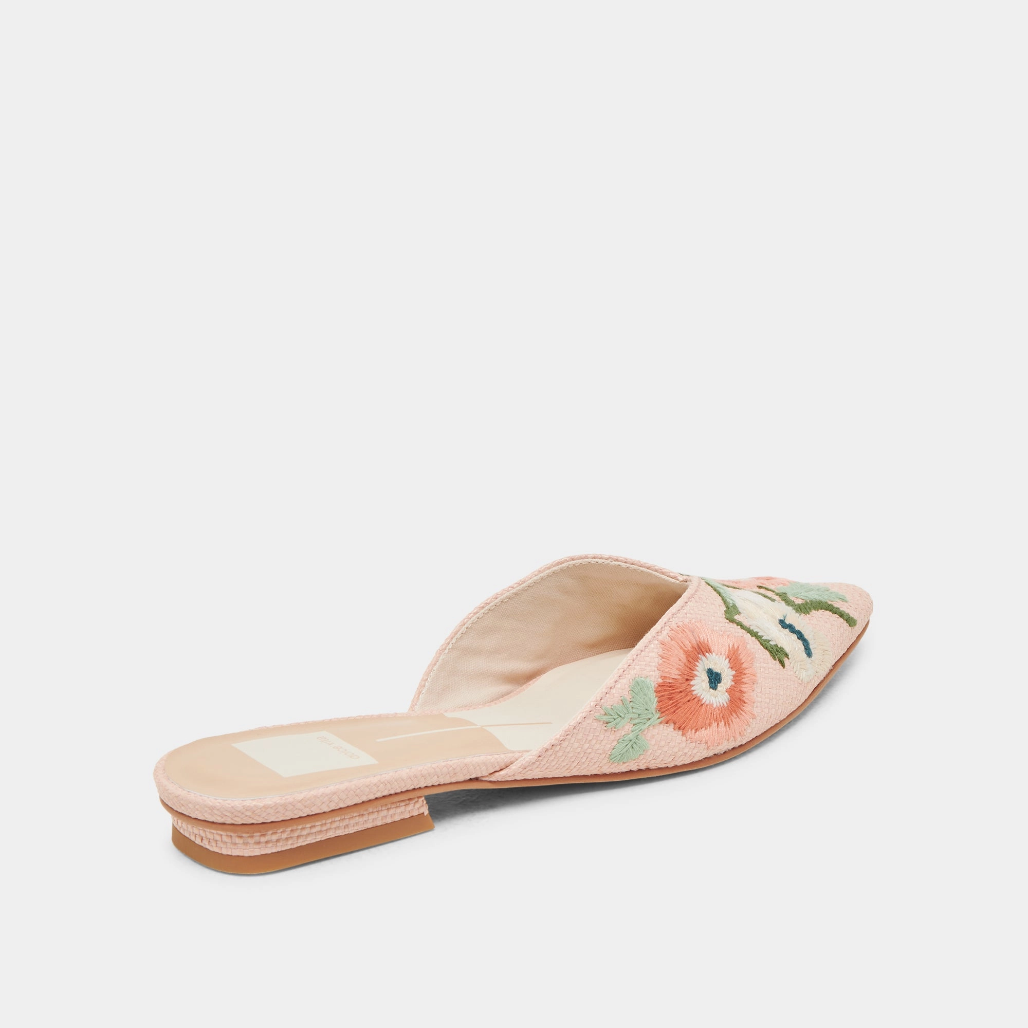 ELM FLATS PINK FLORAL RAFFIA