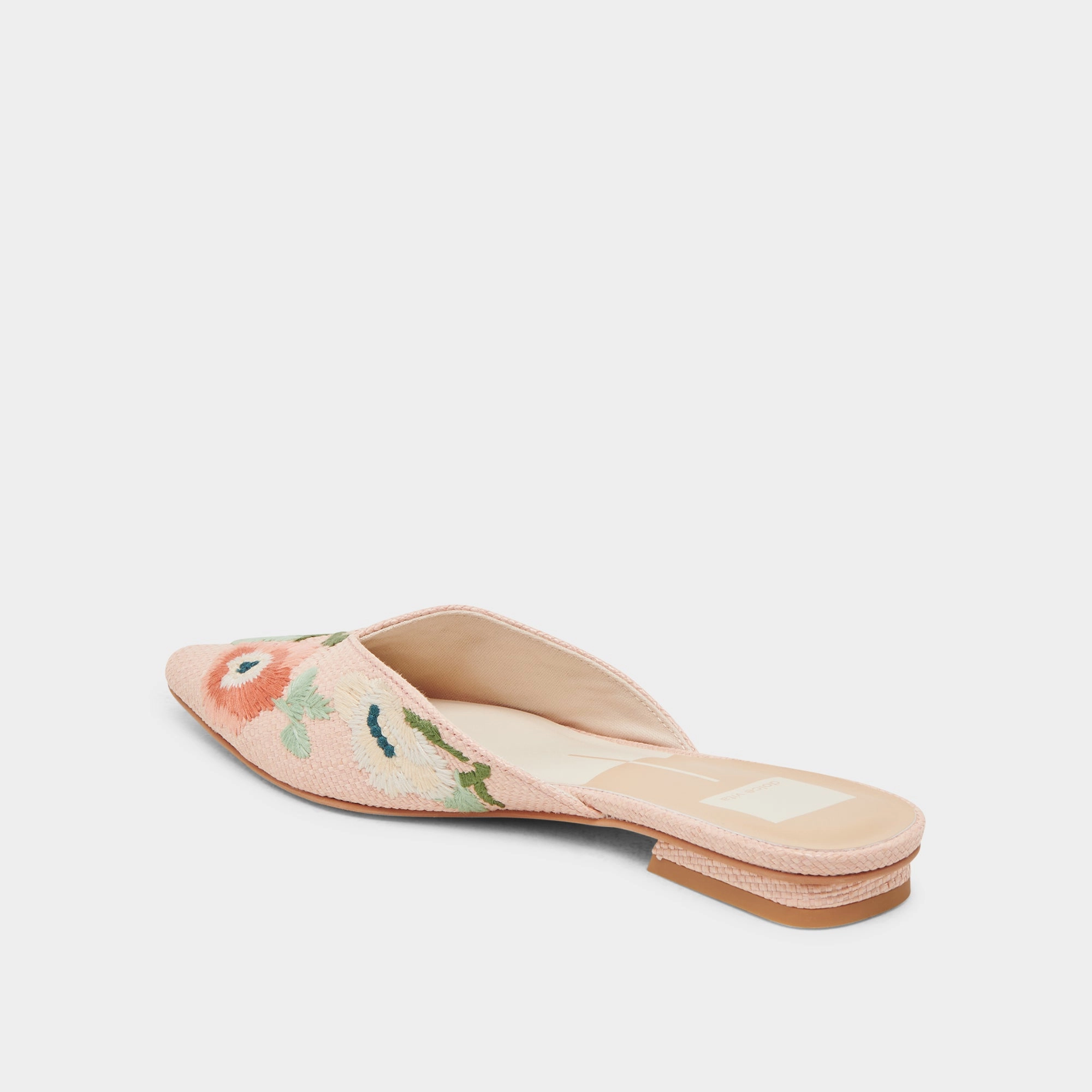 ELM FLATS PINK FLORAL RAFFIA