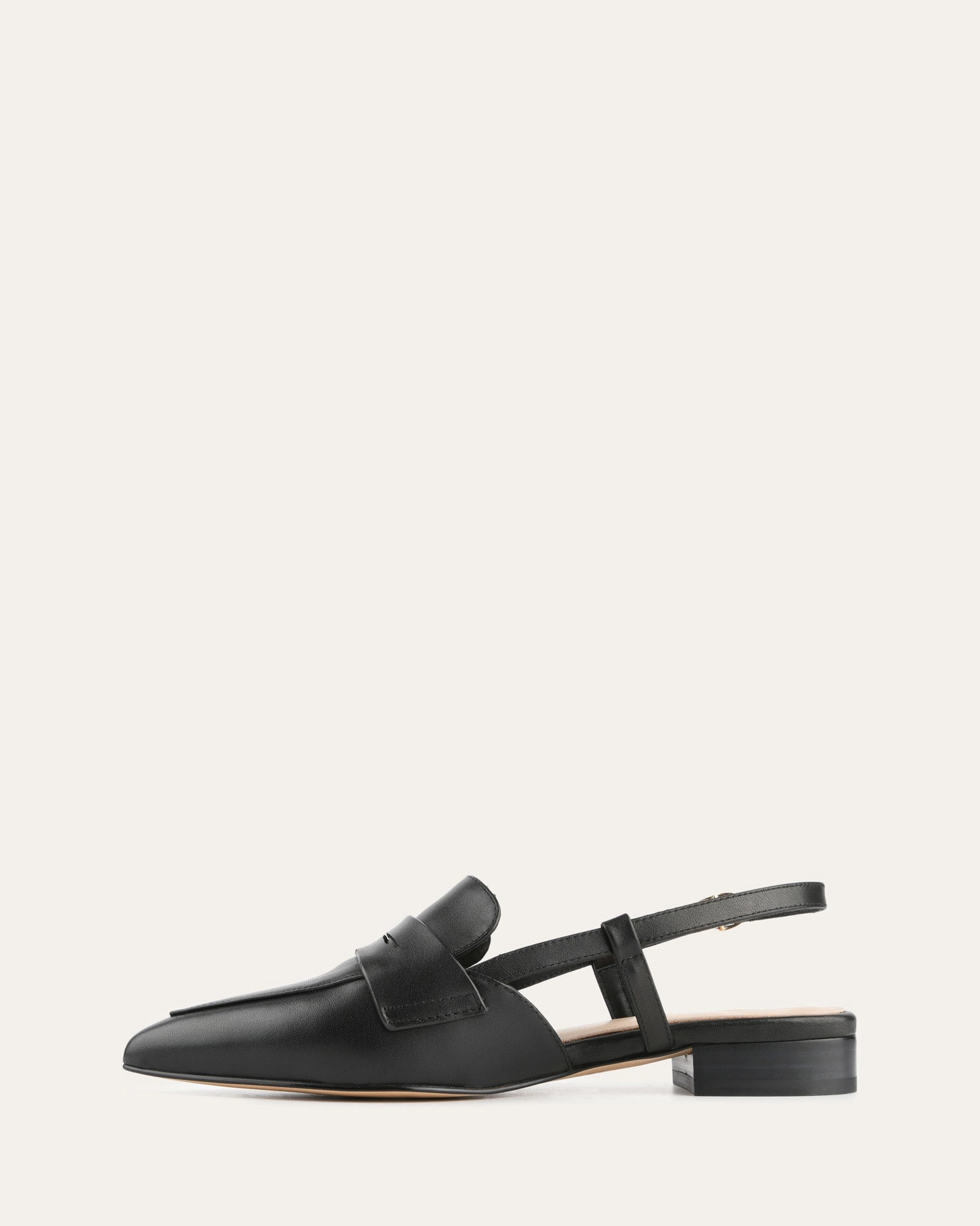 ELOISE DRESS FLATS BLACK LEATHER