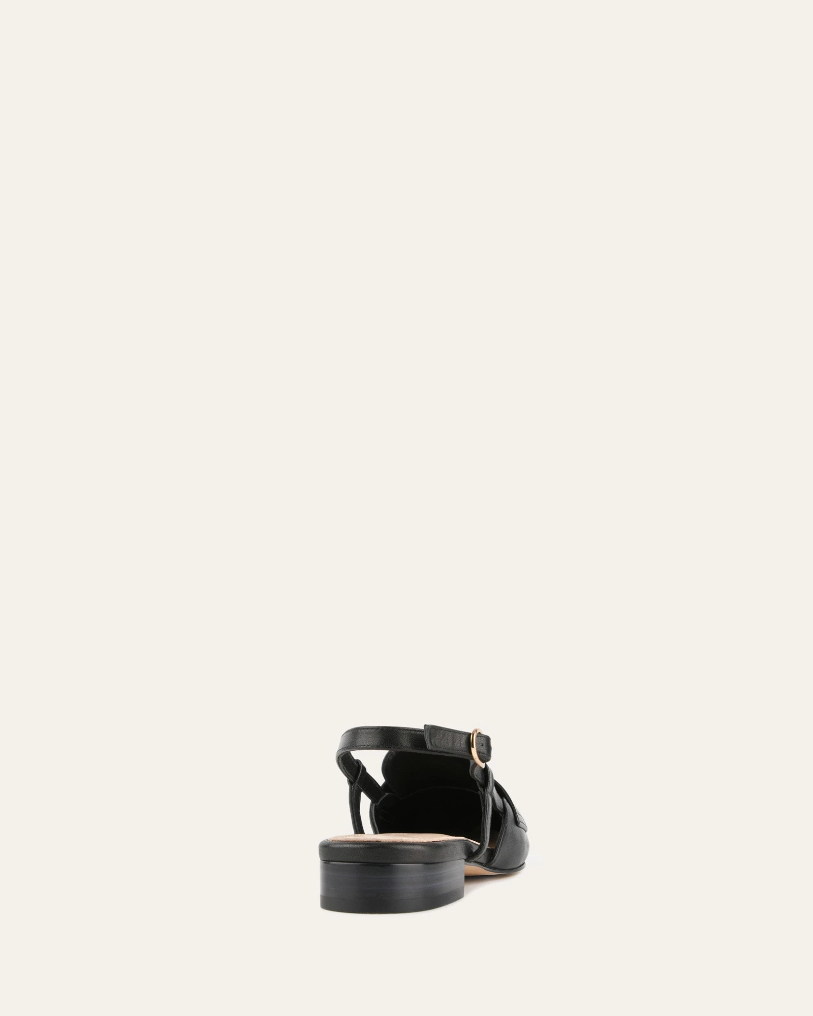 ELOISE DRESS FLATS BLACK LEATHER