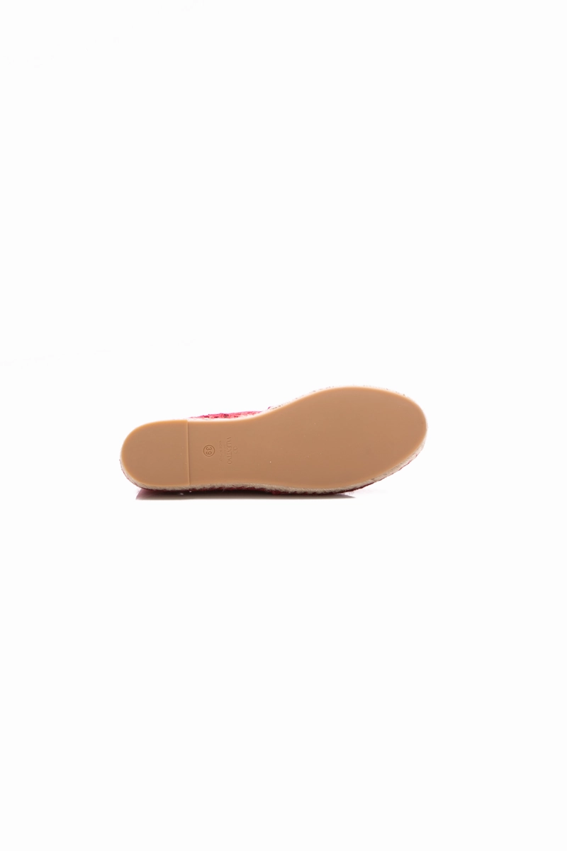 Eyelet Espadrille Flats - Size 39