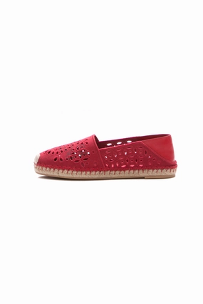 Eyelet Espadrille Flats - Size 39