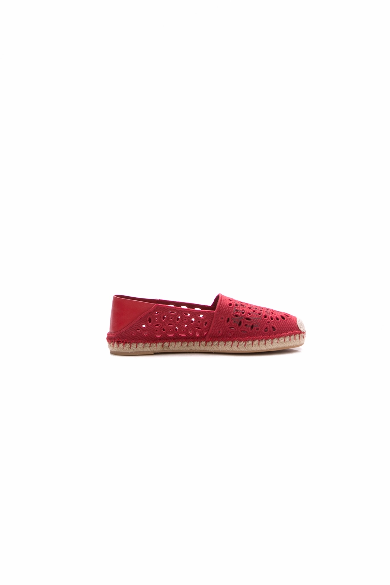 Eyelet Espadrille Flats - Size 39