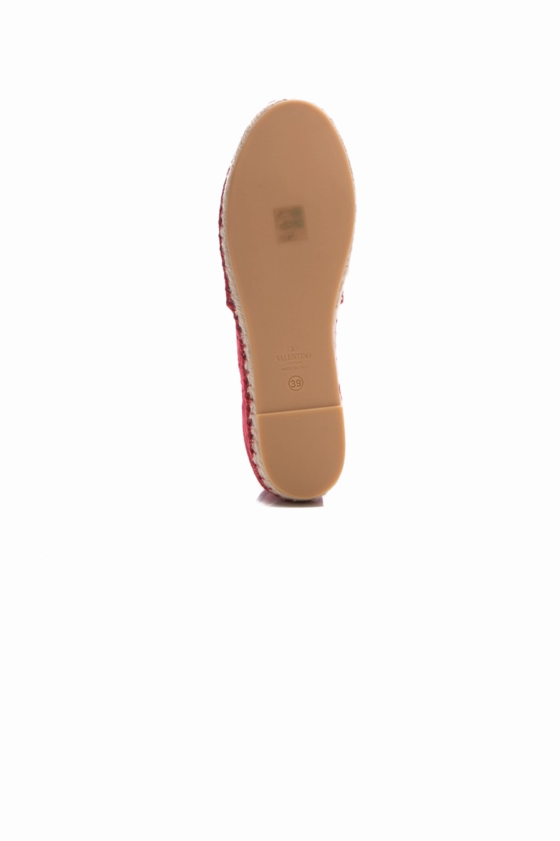 Eyelet Espadrille Flats - Size 39