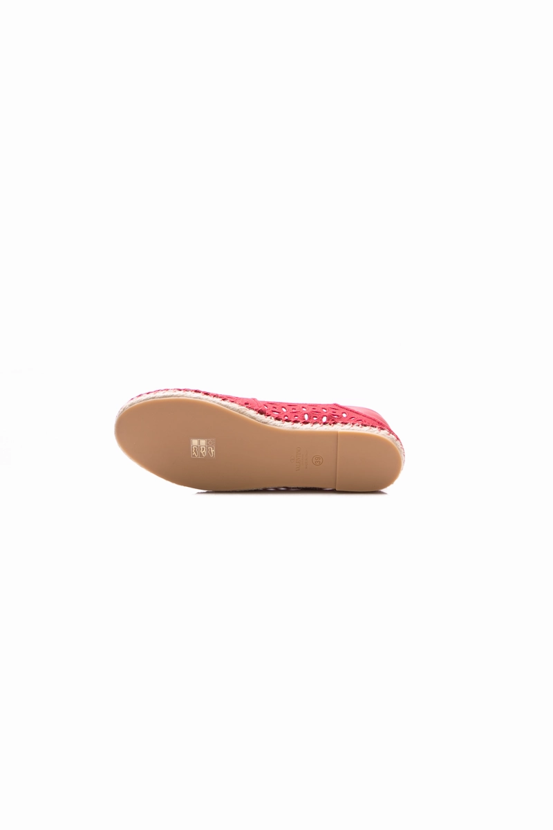 Eyelet Espadrille Flats - Size 39