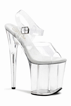 FLAMINGO-808 Platform Sandal  | Clear Vinyl