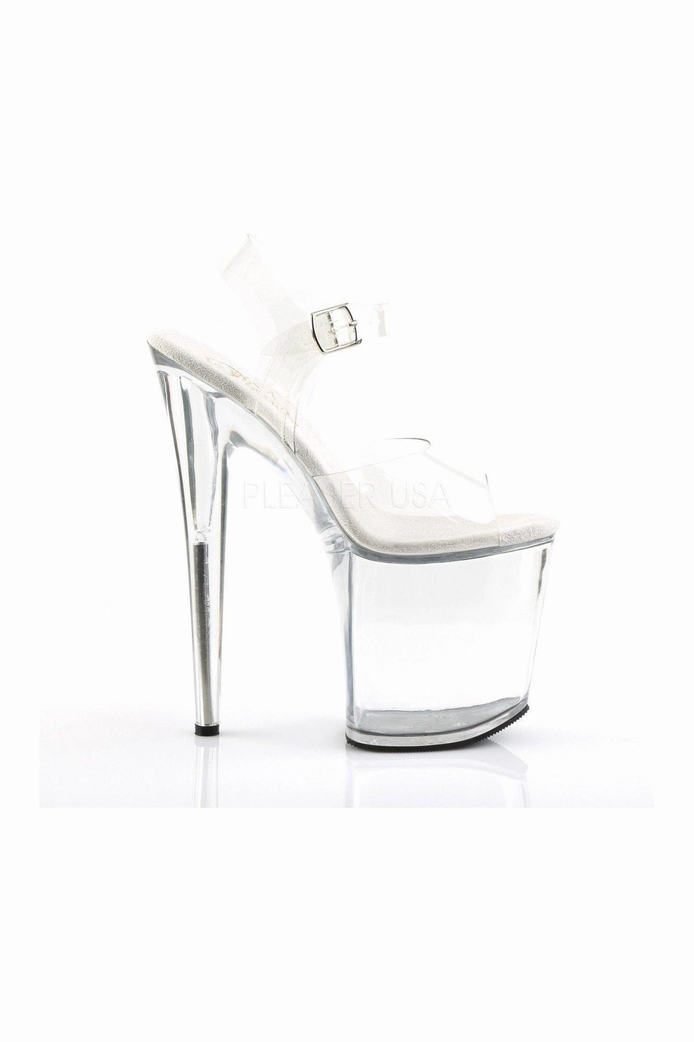 FLAMINGO-808 Platform Sandal  | Clear Vinyl