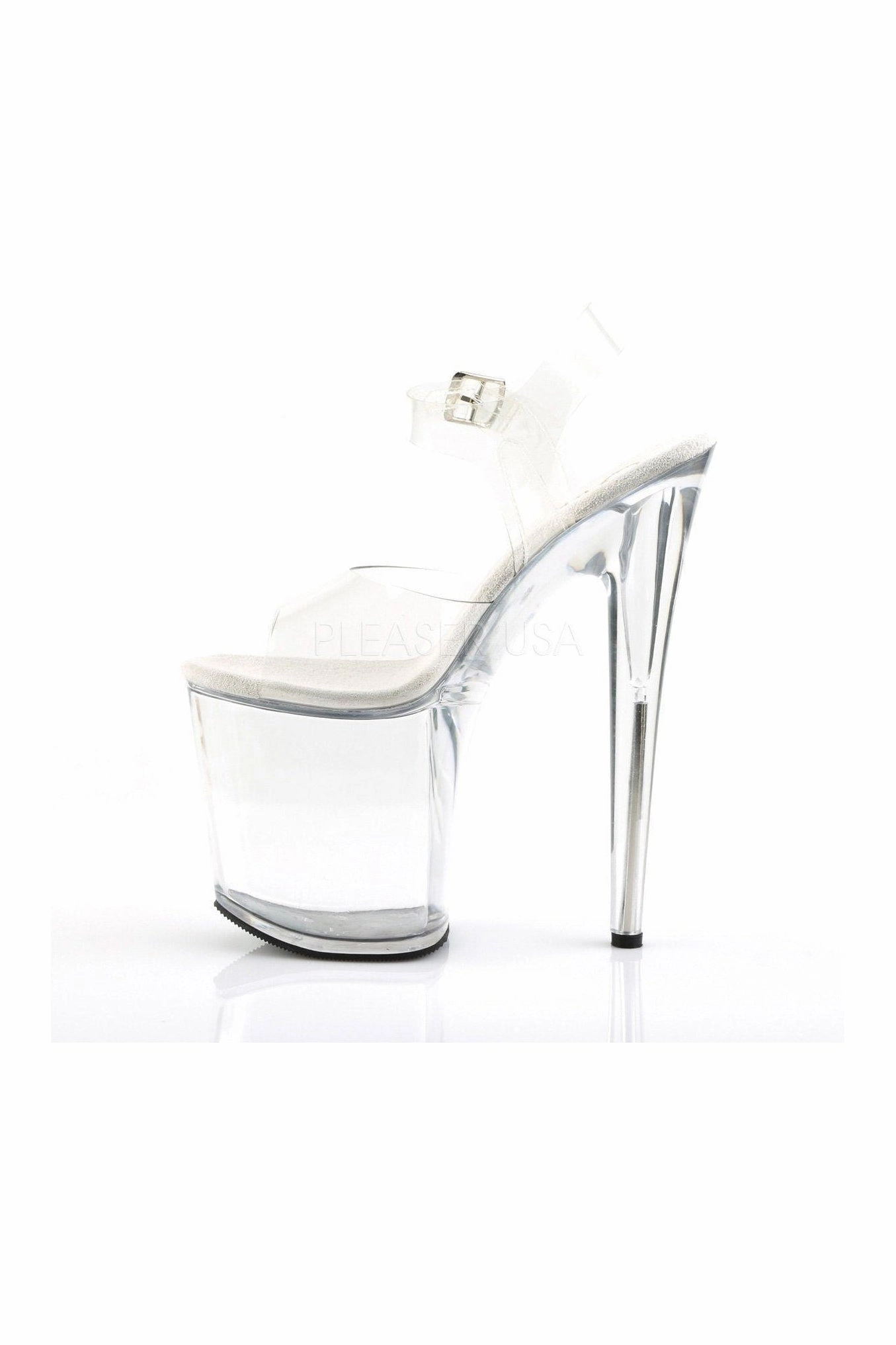 FLAMINGO-808 Platform Sandal  | Clear Vinyl