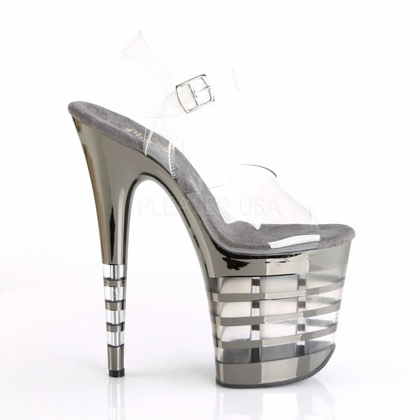 FLAMINGO-808CHLN  Clear/Pewter Chrome