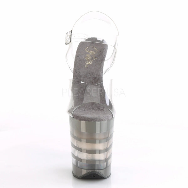 FLAMINGO-808CHLN  Clear/Pewter Chrome