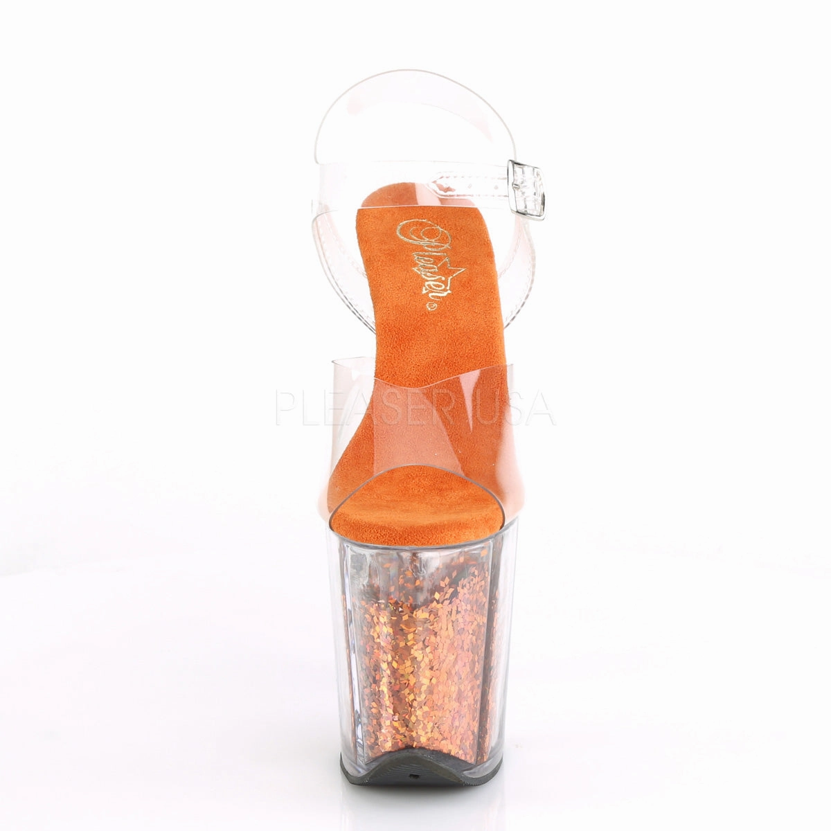 FLAMINGO-808GF  Clear/Orange Multi Glitter