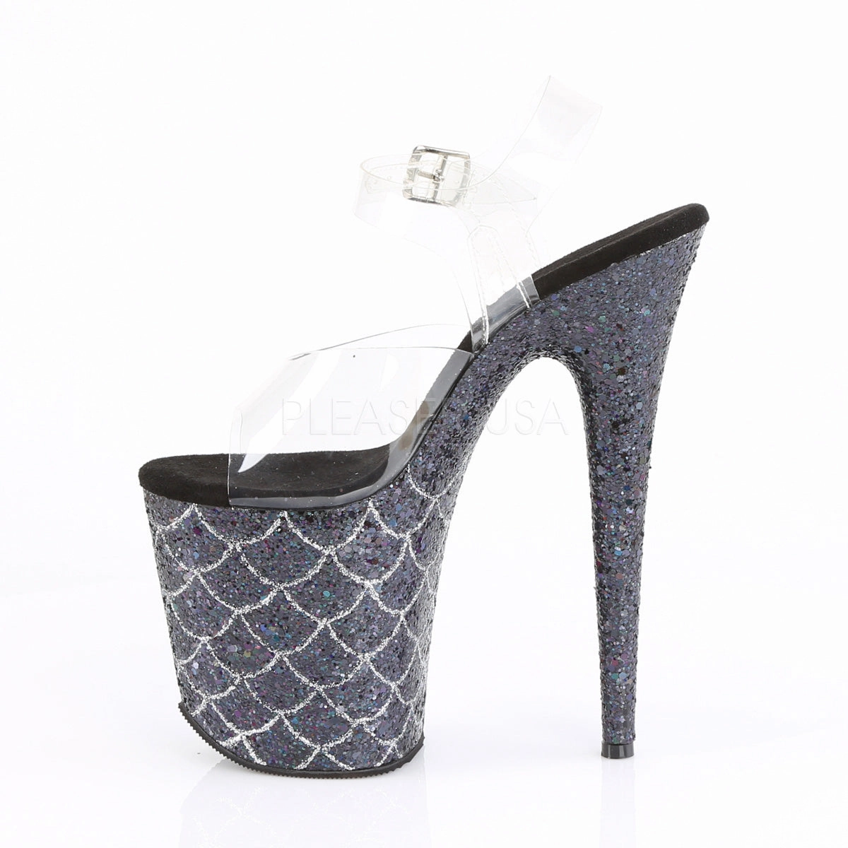 FLAMINGO-808MSLG  Clear/Black Multi Glitter