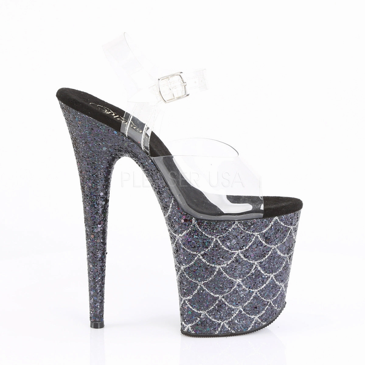 FLAMINGO-808MSLG  Clear/Black Multi Glitter